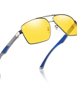 Ochelari uVision™ Bruno Cromatic, lentile PolarVision, polarizate, moto, schi, tenis, rama din aluminiu si magneziu, Gri platinat