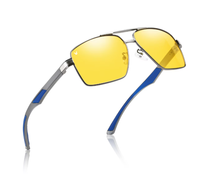 Ochelari uVision™ Bruno Cromatic, lentile PolarVision, polarizate, moto, schi, tenis, rama din aluminiu si magneziu, Gri platinat